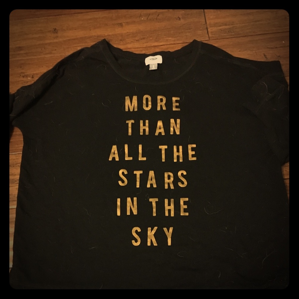 Black long sleeve graphic shirt